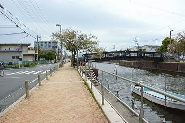 川沿いの散歩道