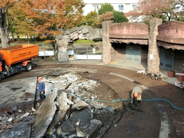 縄文の広場は改修中