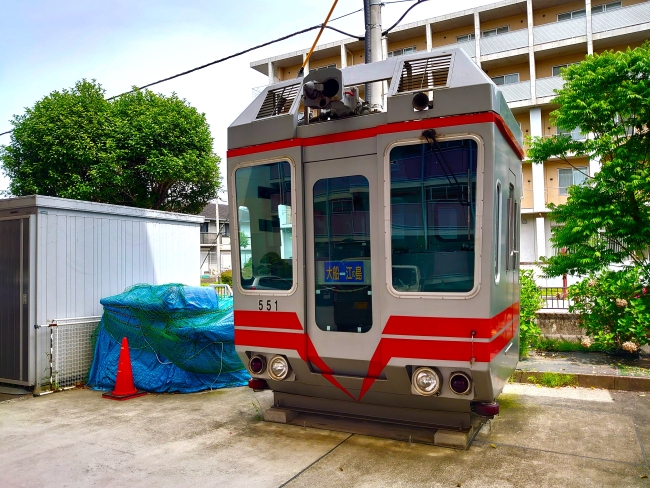 旧車両のカットモデル